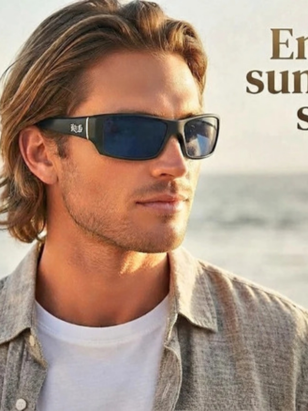 Locs Hardcore Gothic Logo Rectangle Sunglasses Black Sunglasses NWT